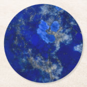 ダークラピスラズリパターン ラウンドペーパーコースター (正面)