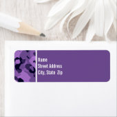 ダークラベンダー迷彩柄パーソナライズされた; ラベル (インサイチュ)