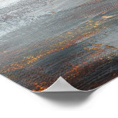 ダークランドスケープ抽象芸術アクリルオンキャンバス ポスター (角)