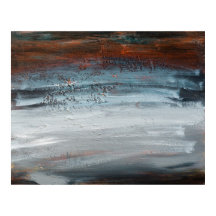 ダークランドスケープ抽象芸術アクリルオンキャンバス