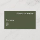 ダークリッチグリーン – ミニマリスト 名刺 (裏面)