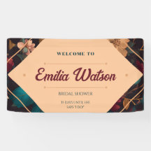 ダークリッチフラワルテーマのブライズシャワー