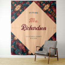 ダークリッチフラワーテーマのブライズシャワー