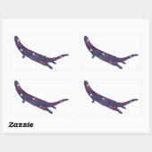 ダークリバーオッターStarscapeステッカー 長方形シール (シート)