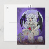 「ダークリングバラ」のはがき ポストカード (正面/裏面)