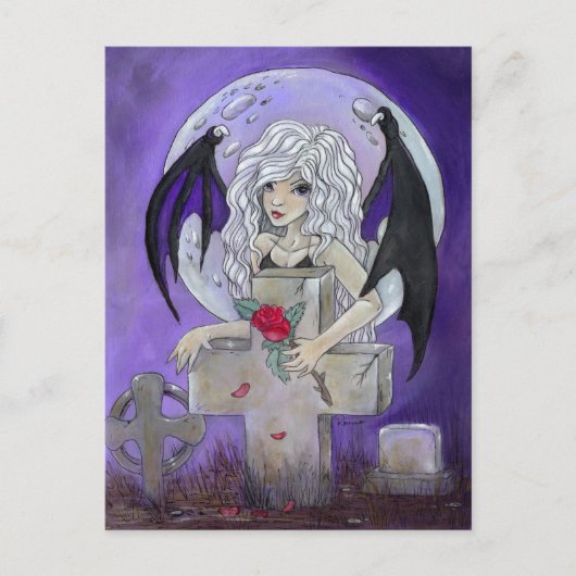 「ダークリングバラ」のはがき ポストカード (正面)