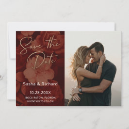 ダークルビー花模様 セーブザデート