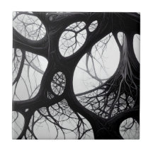 ダークルーツオーガニック抽象芸術タイル