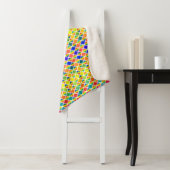 ダークレインボウ(ダイヤモンド市松模様に) シェルパブランケット (インサイチュ)