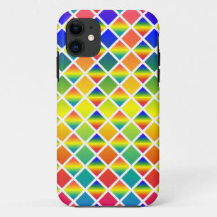 ダークレインボウ(ダイヤモンド市松模様に) iPhone 11 ケース