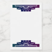 ダークレインボーのアールデコ太陽エレメント フードラベル (シングルラベル)