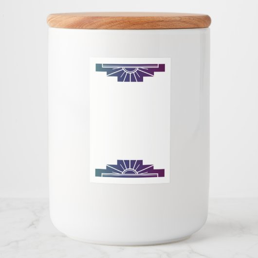 ダークレインボーのアールデコ太陽エレメント フードラベル (正面)