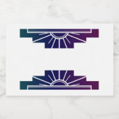 ダークレインボーのアールデコ太陽エレメント フードラベル (シングルラベル)