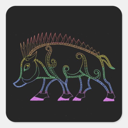 ダークレインボーボア スクエアシール (正面)