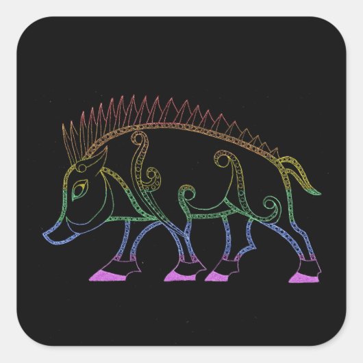 ダークレインボーボア スクエアシール (正面)