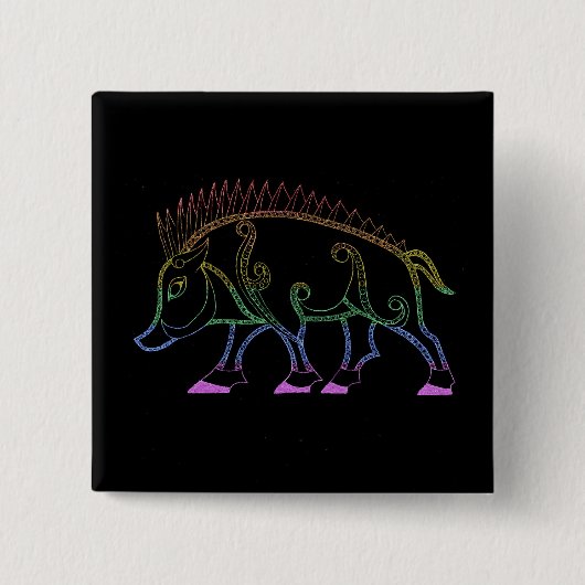 ダークレインボーボア 缶バッジ (正面)