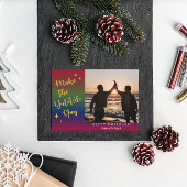 ダークレインボーユレタイドホリデーフォトカード 招待状