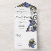 ダークレイヴンパープルバラズハンドスティング オールインワン招待状 (内側)