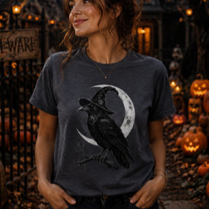 ダークレイヴン ハロウィン 月 ゴシック Tシャツ