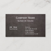 ダークレザーのメタルクロス 名刺 (裏面)