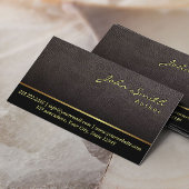 ダークレザーテクスチャ作家名刺 名刺