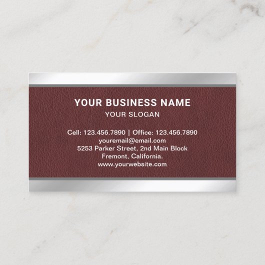 ダークレザーノートパソコンPCコンピュータ修理技術者 名刺 (裏面)