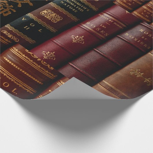 ダークレザーブック愛好家 ラッピングペーパー (角)