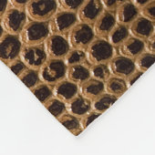 ダークレザー：エレガントシンプル背景 フリースブランケット (角)