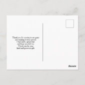 ダークレッドとパープルモダン抽象芸術ありがとう ポストカード (裏面)