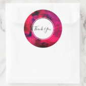 ダークレッドとパープルモダン抽象芸術ありがとう ラウンドシール (バッグ)