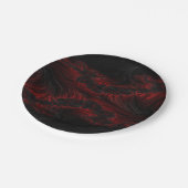 ダークレッドとブラックウェーブhd壁紙 ペーパープレート (アングル)