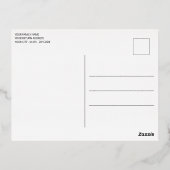 ダークレッドと金ゴールドの美しいアートスノーフレーク 箔シーズンポストカード (裏面)