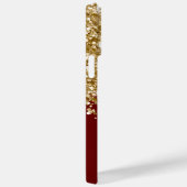 ダークレッドと金ゴールドグリッターグラム Case-Mate iPhoneケース (裏面 / 右)