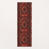 ダークレッドのオリエンタルラグデザイン ヨガマット (正面)
