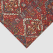 ダークレッドのオリエンタルラグデザイン 薄葉紙 (詳細)