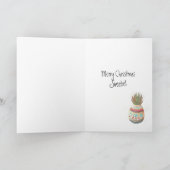 ダークレッドのクリスマスパイナップルカード シーズンカード (内部)