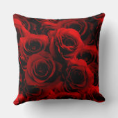 ダークレッドのバラ クッション (裏面)