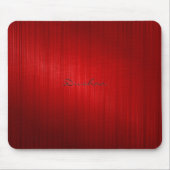 ダークレッドのブラシ仕上げメタルルックマウスパッド マウスパッド (正面)