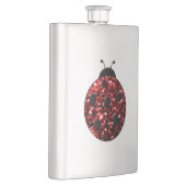 ダークレッドのラディバグフェイクグリッターのキラキラ フラスク (右)