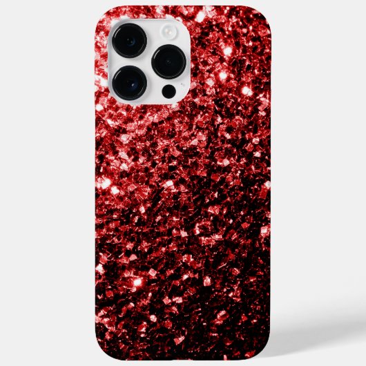 ダークレッドの疑似ラメ スパークル ゴージャス Case-Mate iPhoneケース (裏面)