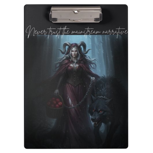 ダークレッドの赤ずきん クリップボード (正面)