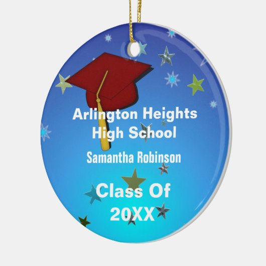 ダークレッドキャップ&スターズエクセレーションオーナメント セラミックオーナメント (左)