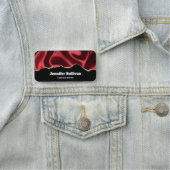 ダークレッドグラムウェーブサテン抽象デザイン- 名札 (インサイチュ)