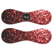 ダークレッドグリッタースパークルきらきら光るモノグラム名 ソフトボール (パネル)