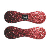 ダークレッドグリッタースパークルきらきら光るモノグラム名 野球ボール (パネル)