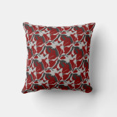 ダークレッドグレーブラックスワリングコンテンポラリープリント クッション (裏面)