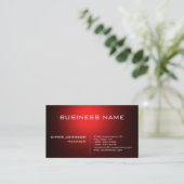 ダークレッドスタイリッシュマ魅力的ネージャ 名刺 (スタンド正面)