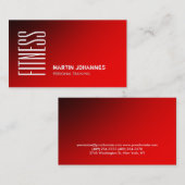 ダークレッドスポーツパーソナルトレーナー名刺 名刺 (正面/裏面)