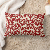 ダークレッドダマスクランバー装飾用クッションデコール ランバークッション (ブランケット)