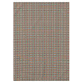 ダークレッドティール(緑がかった色)ブルータウペブラウントライバルモザイクアート テーブルクロス (正面)